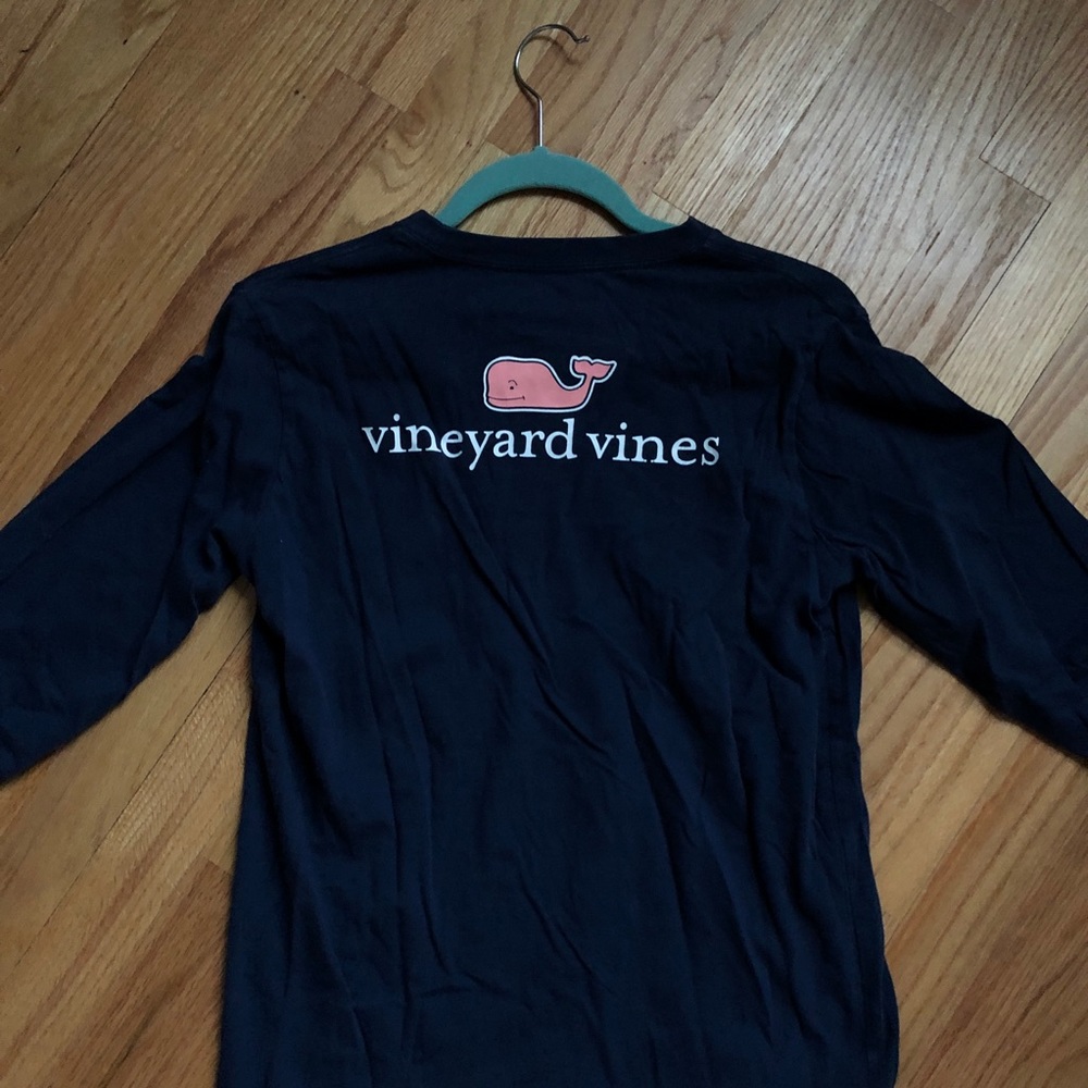 Navy Vineyard Vines Long Sleeve Tee
